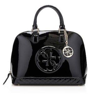 GUESS Quarttro G Patent Dome Satchel